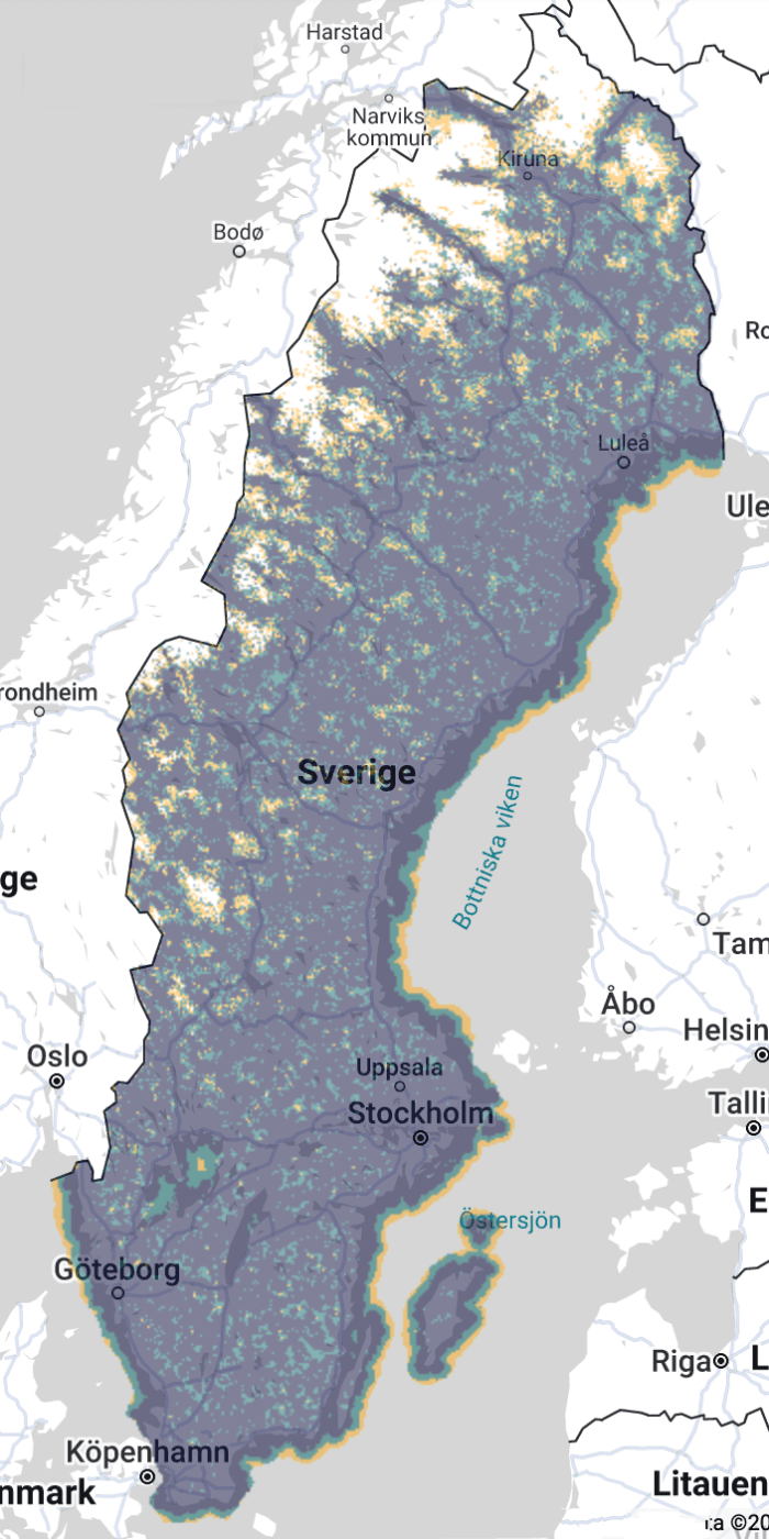 Telia t&auml;ckningskarta